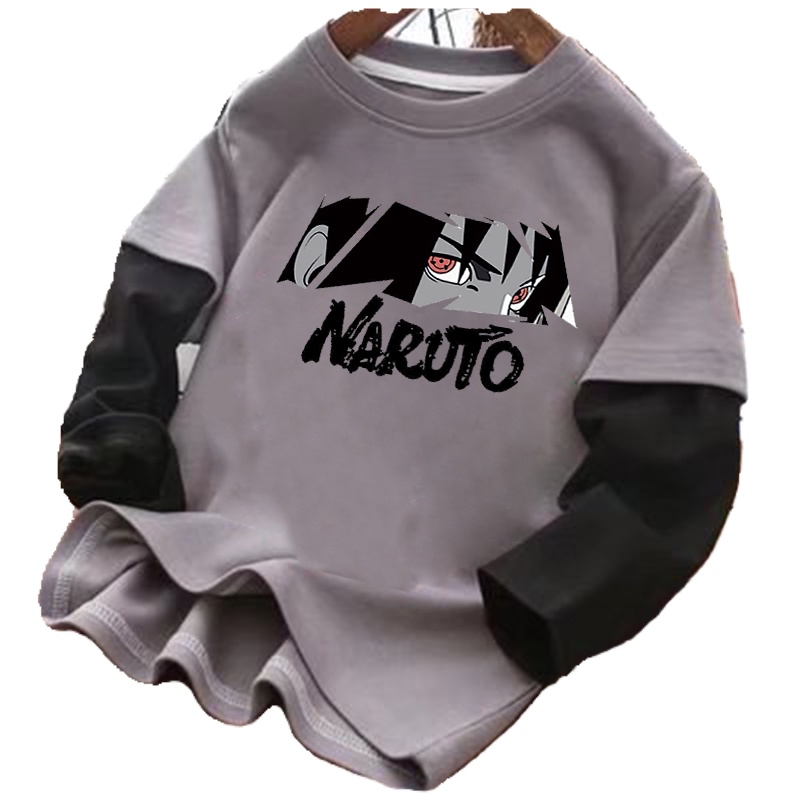 Áo Thun Tay Dài Giả Hai Lớp Thời Trang Mùa Xuân Cho Bé Trai