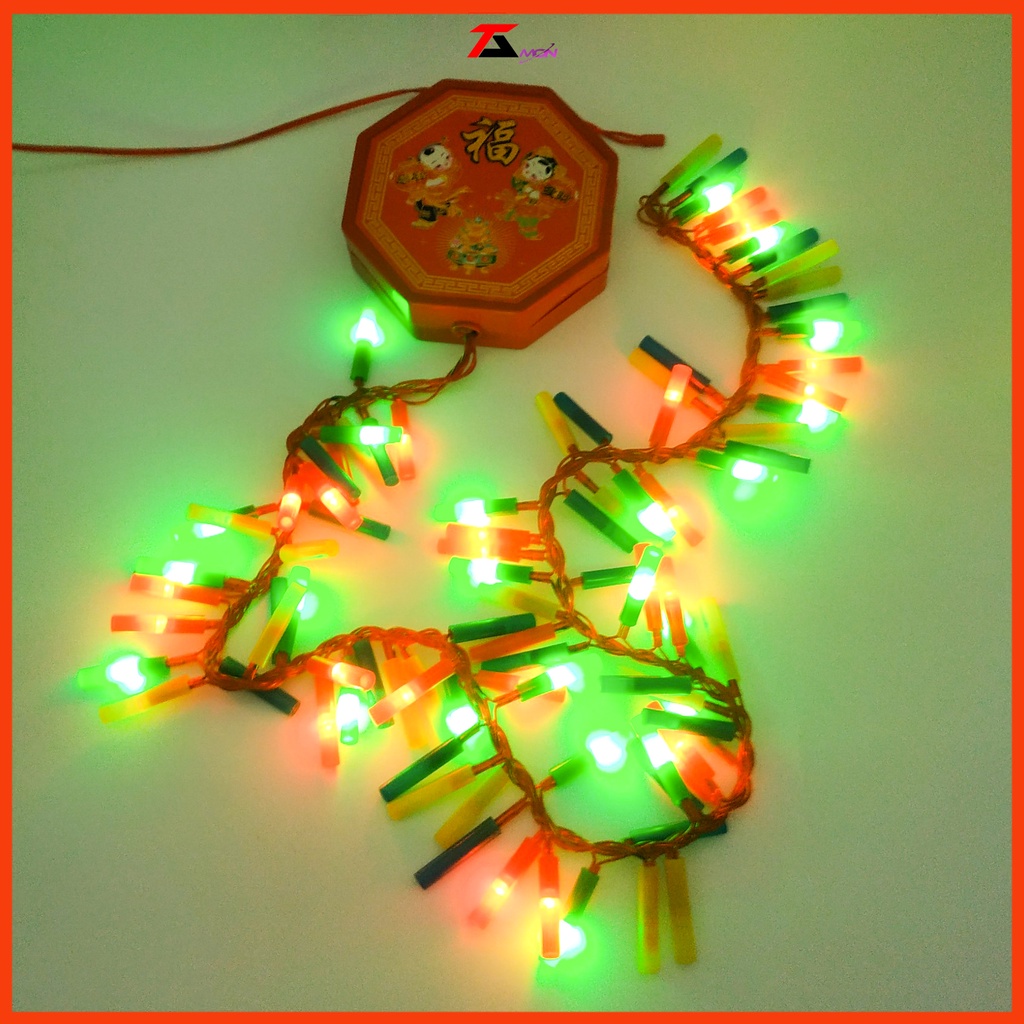 Pháo tép điện tử có đèn led nhấp nháy,âm thanh nổ, pháo trang trí tết, trang trí trước cửa nhà