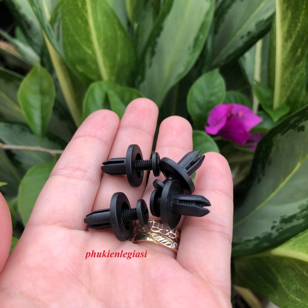 Nút Vít Nhựa 6mm Màu Đen Thay Thế Cho Xe Hơi hàng OEM Mitsubishi grandis