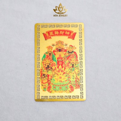 Kim Bài Ngũ Lộ Thần Tài - MTH Jewelry