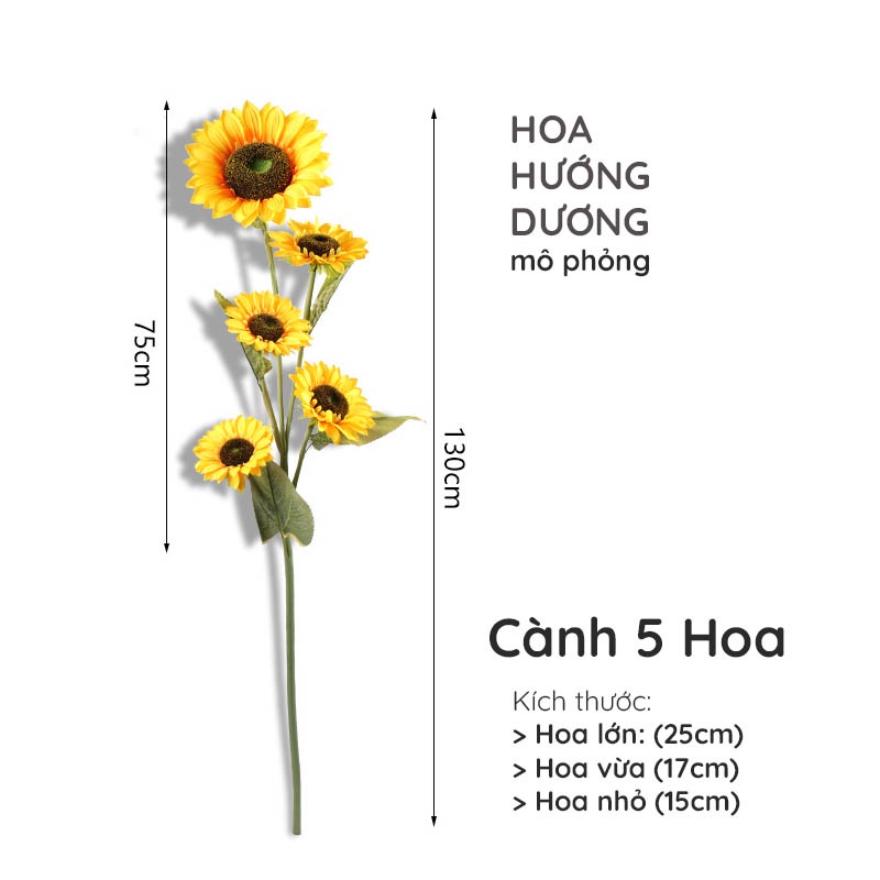 Hoa hướng dương mô phỏng trang trí