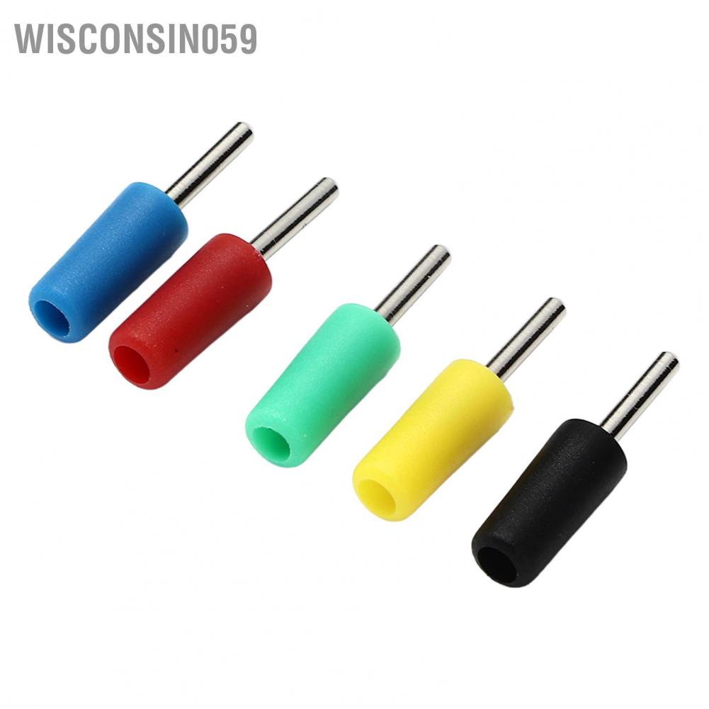 Phích cắm chuối mạ niken bằng đồng nguyên chất 2 mm Phích cắm chuối thẳng loại chân cắm 2 mm phù hợp với ổ cắm bảng điều khiển lò xo bên trong J.10001 【Wisconsin059】