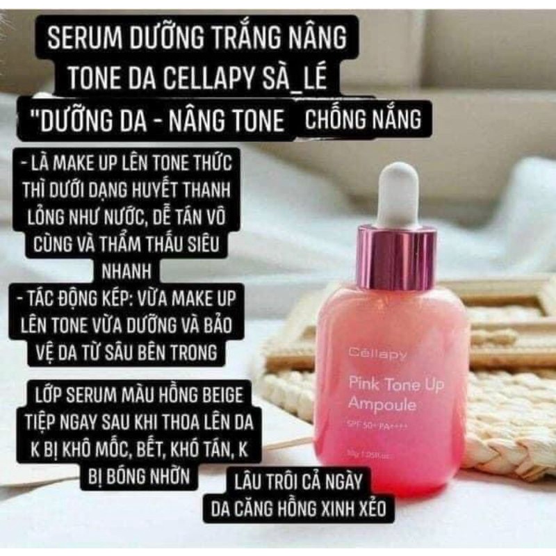 Tinh chất Cellapy Pink Tone Up Ampoule SPF35+ PA++++