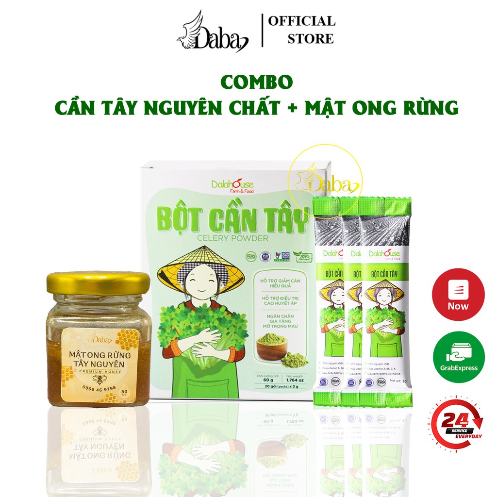 Bột cần tây nguyên chất Dalahouse, hộp 20 gói, giúp bạn thon gọn vóc dáng, tạm biệt mỡ thừa, sáng mịn da