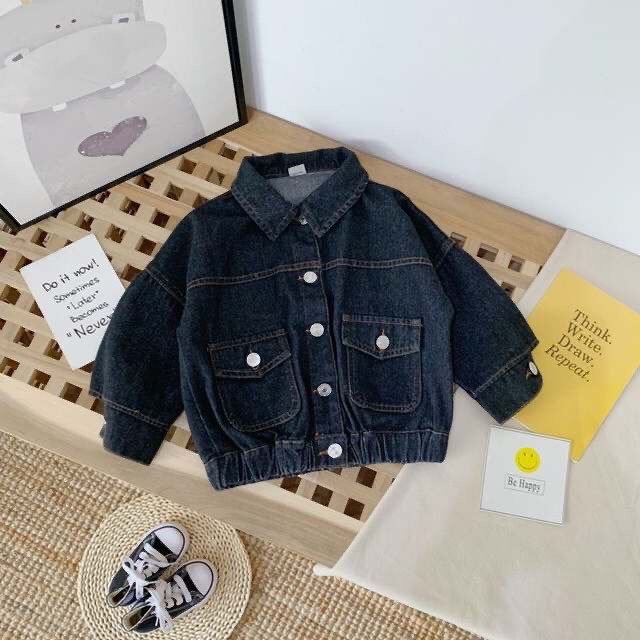 Áo khoác bò bo chun cho bé sành điệu