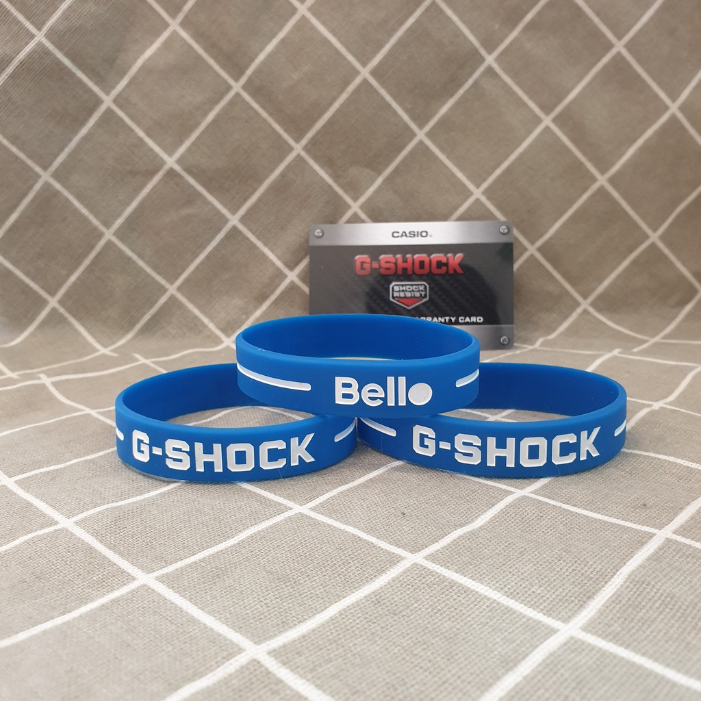 Vòng cao su gshock xanh trắng