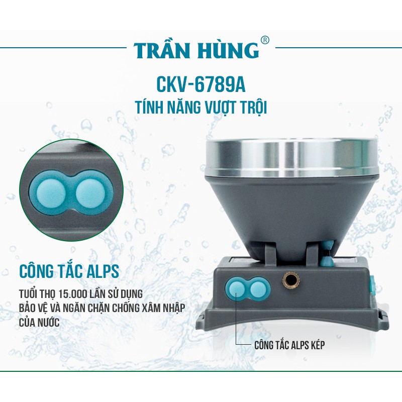 Đèn Pin Đội Đầu Cao Cấp - CKV 6789A - Hàng Chính Hãng