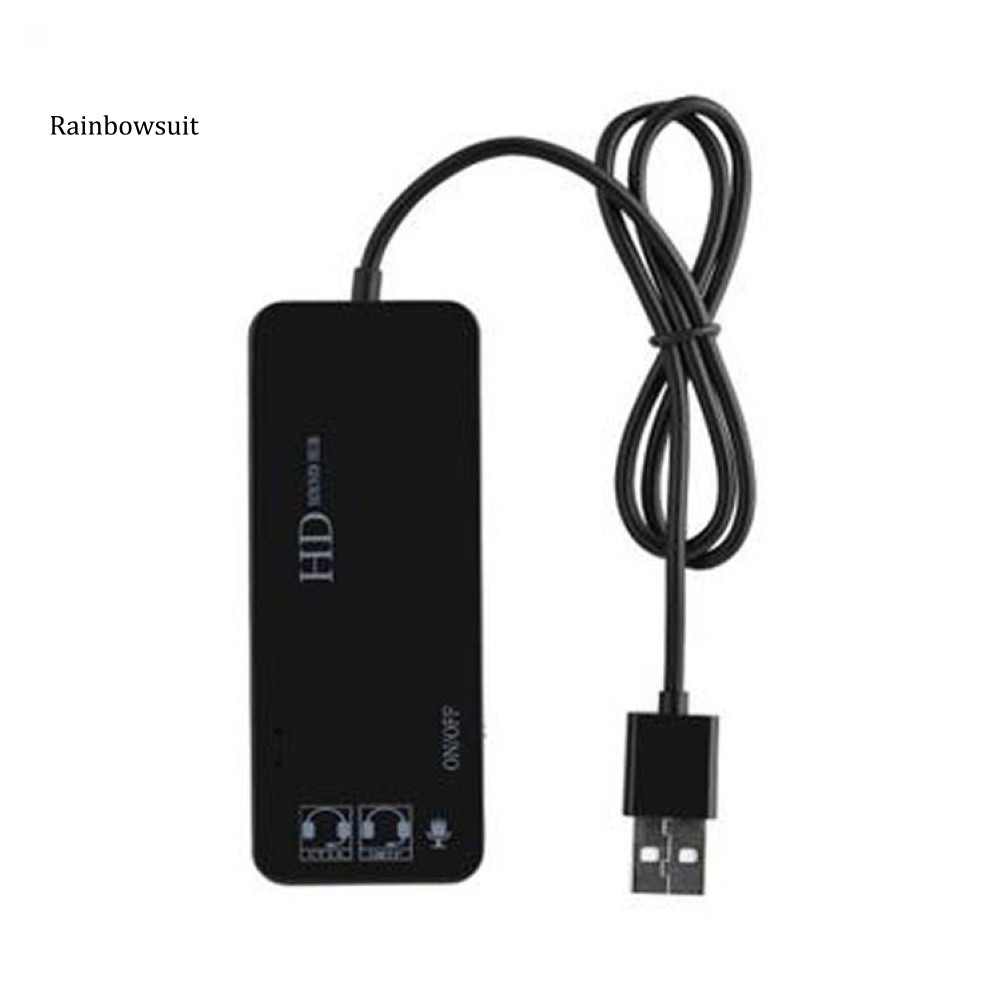 Bộ Chia Thẻ Âm Thanh 7.1 Kênh 3 Cổng USB Chuyên Dụng Cho PC Laptop