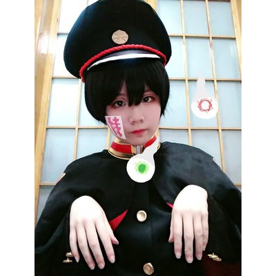 [order/ko có sẵn] wig/tóc giả nam màu đen ngắn 30cm cosplay Hanako (Jibaku Shako Hanako-Kun)