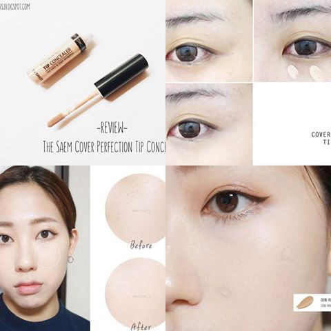 Kem che khuyết điểm The Saem Cover Perfection Tip Concealer che phủ cao - HONGS BEAUTY