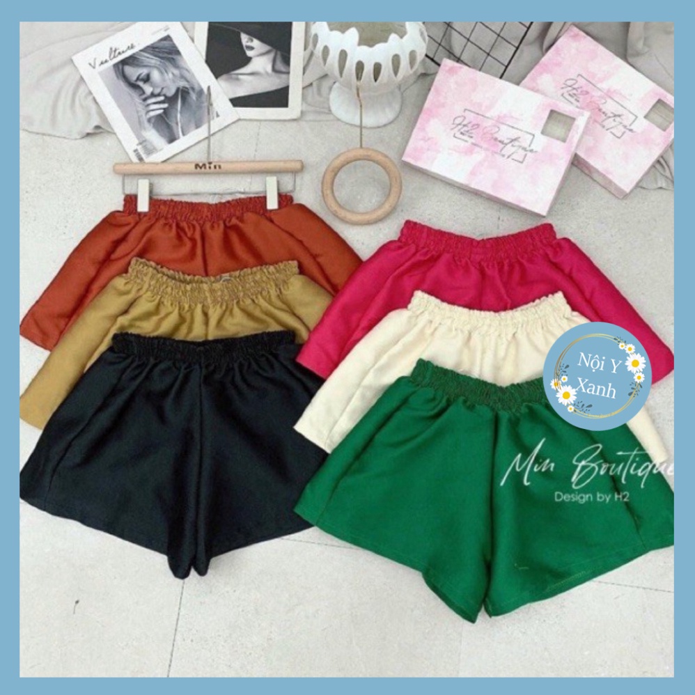 Quần tacta cạp chun,short phồng đùi sooc cạp cao có túi 2 bên trẻ trung nhiều màu