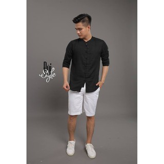 ÁO ĐŨI NAM - TAY LỠ CÚC TẾT ( ĐEN-RÊU-TRẮNG )