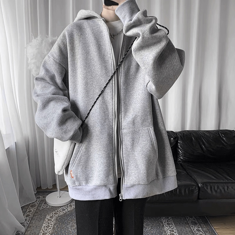 Áo Khoác Hoodie Nam Nữ Có Dây Kéo Nón To Fom Rộng Phong Cách Hàn Quốc MIJU TRANG SAM SHOP