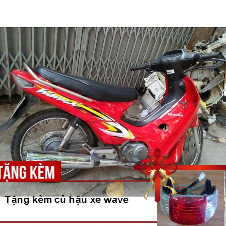 Dàn áo xe Wave Alpha - Wave zx - Wave 110 đời 2002 đến 2006, nhựa ABS nguyên sinh màu ĐỎ CỜ , tặng kèm Củ hậu  cực sáng