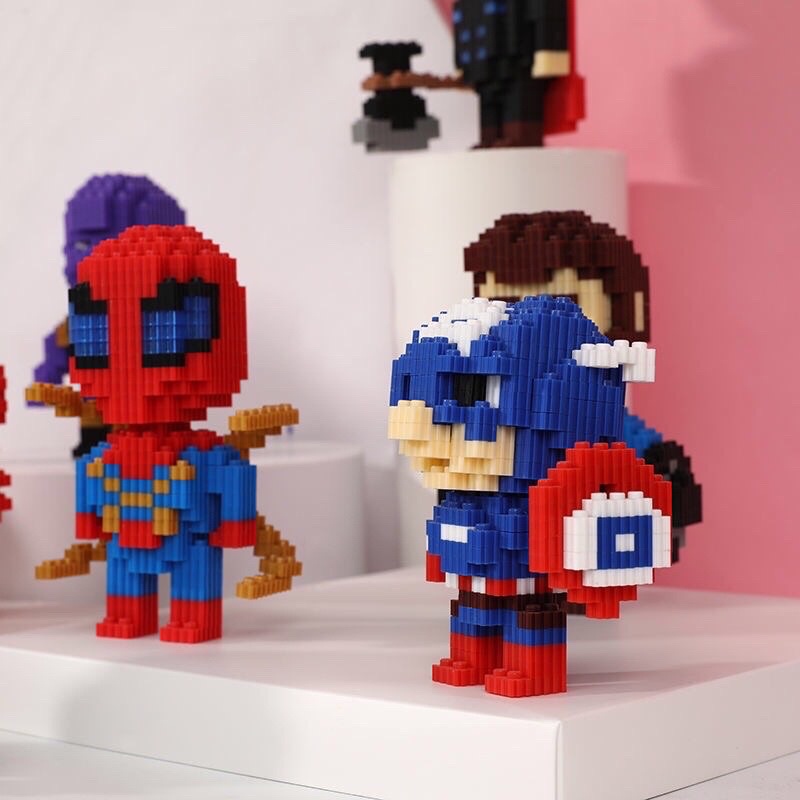 Đồ Chơi] Mô Hình Lego Lắp Ghép 3D Siêu Anh Hùng Marvel Captain Spiderman IronMan Batman