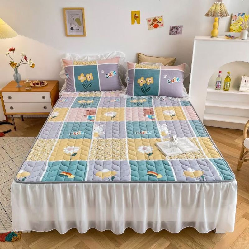 Sét ga gối trần bông viền bèo Cao cấp