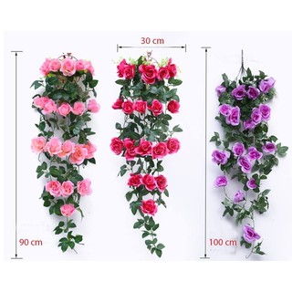 Hoa hồng lụa treo tường