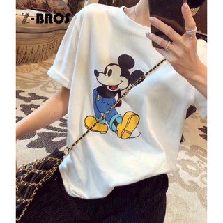 [Thun hè 2020] Áo phông áo thun in hình Mickey Dáng Rộng Tay Lỡ