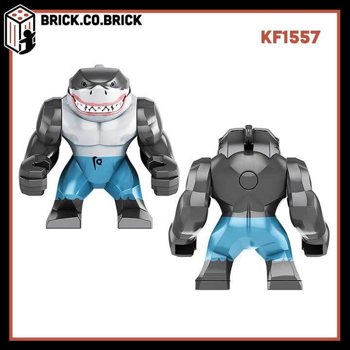 Street King Shark Minifigure Đồ chơi Cá mập Mô hình Bigfig KF6152 KF1557 KF1660