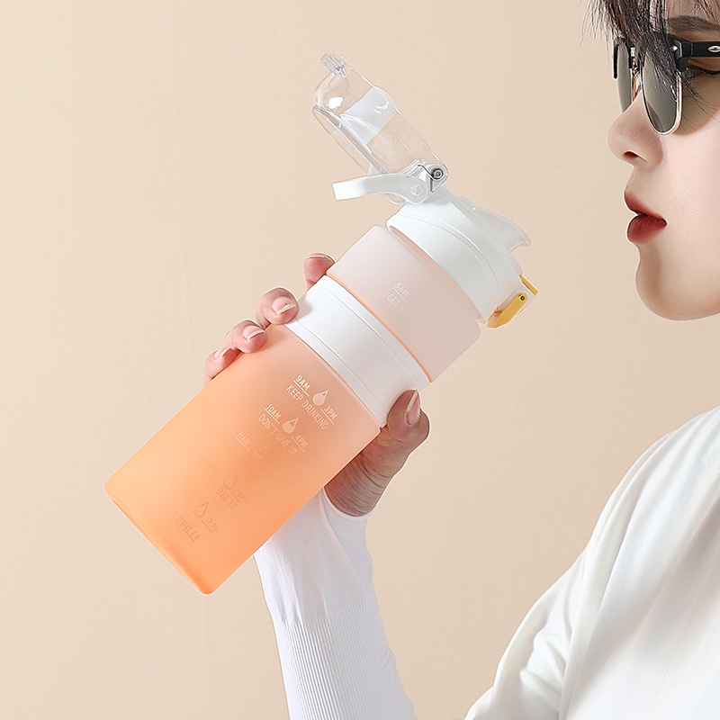 Bình Nước Thể Thao Bằng Nhựa 600ml/800ml Có Thể Thay Đổi Màu Sắc