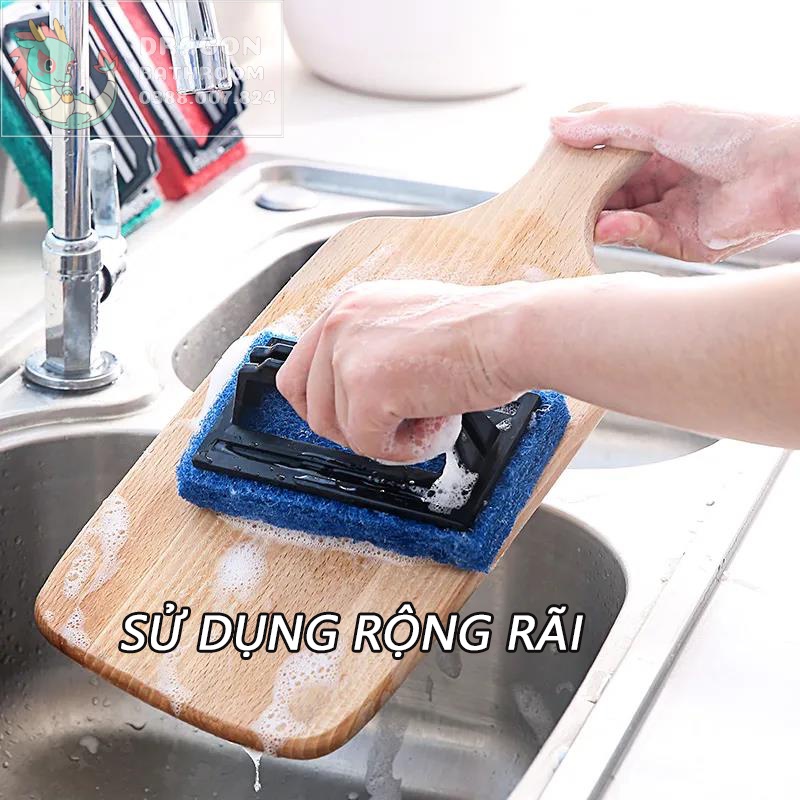 【SIÊU RẺ]】Cọ Bếp, Cọ Bồn Rửa Có Tay Cầm Bọt Biển-LO-170