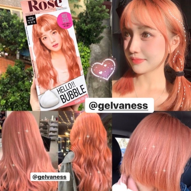[Sẵn] Thuốc nhuộm tóc Hello Bubble màu Rose Gold 11RG | Nhuộm tóc tạm thời màu vàng hồng