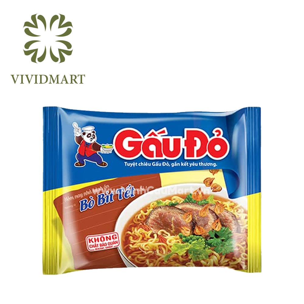 Góilẻ- MÌ GẤU ĐỎ 8 VỊ: GÀ SỢI PHỞ, TÔM VÀ GÀ, BÒ BÍT TẾT, THỊT BẰM, TÔM CHUA CAY, SỢI PHỞ HÀNH PHI, CHAY –GÓI63G– GẤU ĐỎ | BigBuy360 - bigbuy360.vn