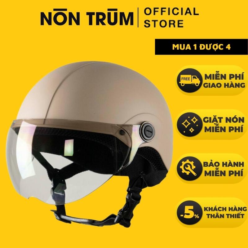 Mũ bảo hiểm 1/2 Asia MT128K, nón bảo hiểm nửa đầu chính hãng có kính -Nón Trùm
