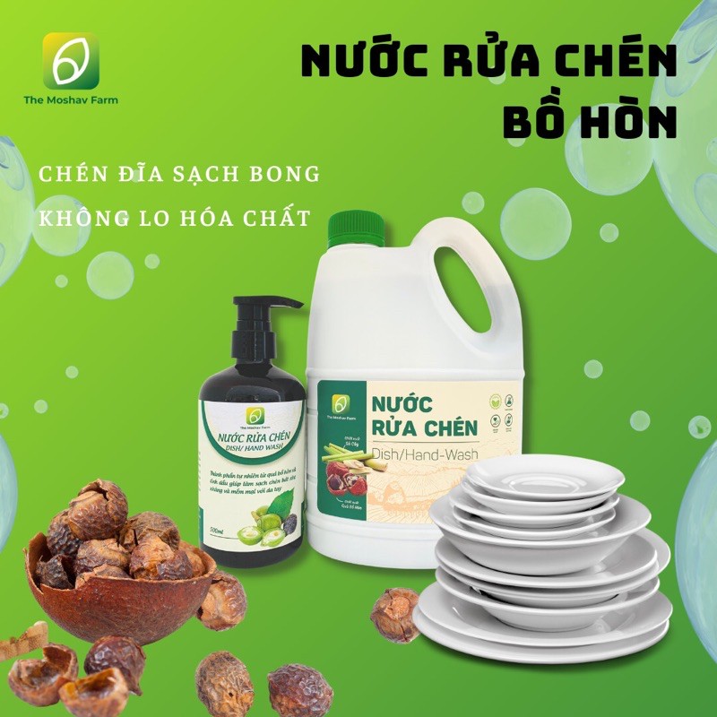 Nước rửa tay - rửa chén bồ hòn The Moshav Farm