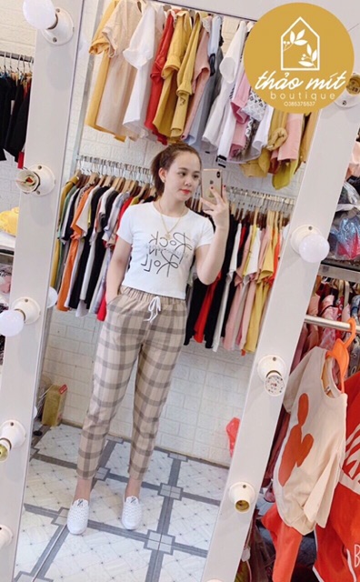 [Mã FAMAYWA giảm 10K đơn 50K] Quần Baggy đũi xước kẻ cao cấp_Mã 045 | BigBuy360 - bigbuy360.vn