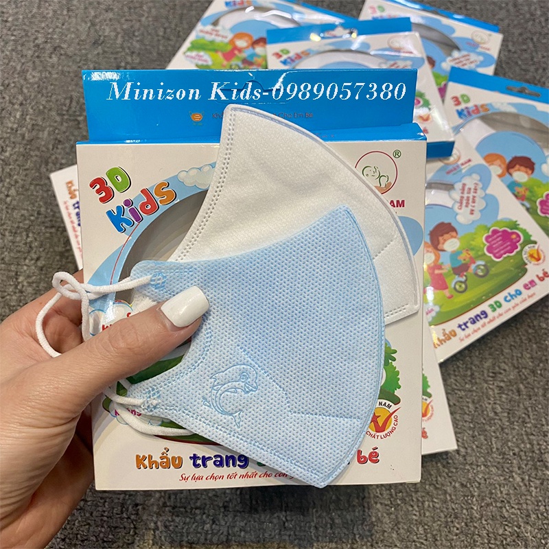 Sét 10 Khẩu Trang 3D Kids Cho Bé Chính Hãng Nhật Nam | Minizon Kids