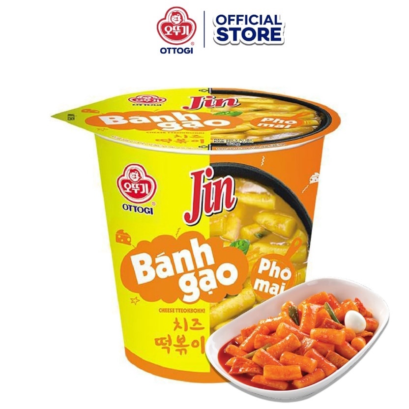 Bánh gạo tokbokki Ottogi Jin cay ly 82g