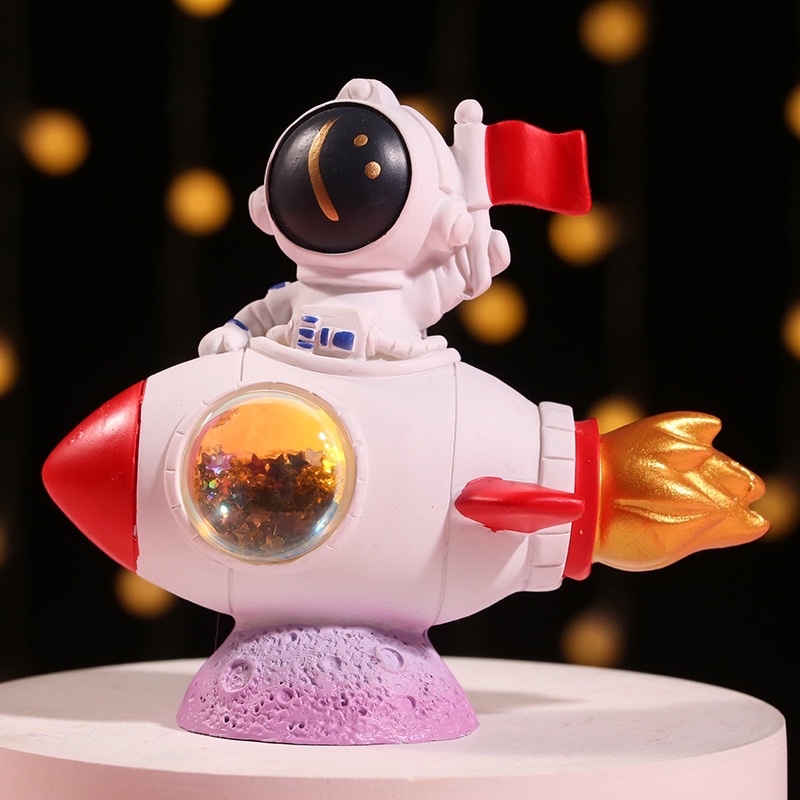 Đồ Trang Trí Mô Hình Bộ 4 PHI HÀNH GIA Ngẫu Nhiên Nhiều Màu Kèm Đèn Led, Hộp Quà Bí Mật Mô Hình Để Bàn