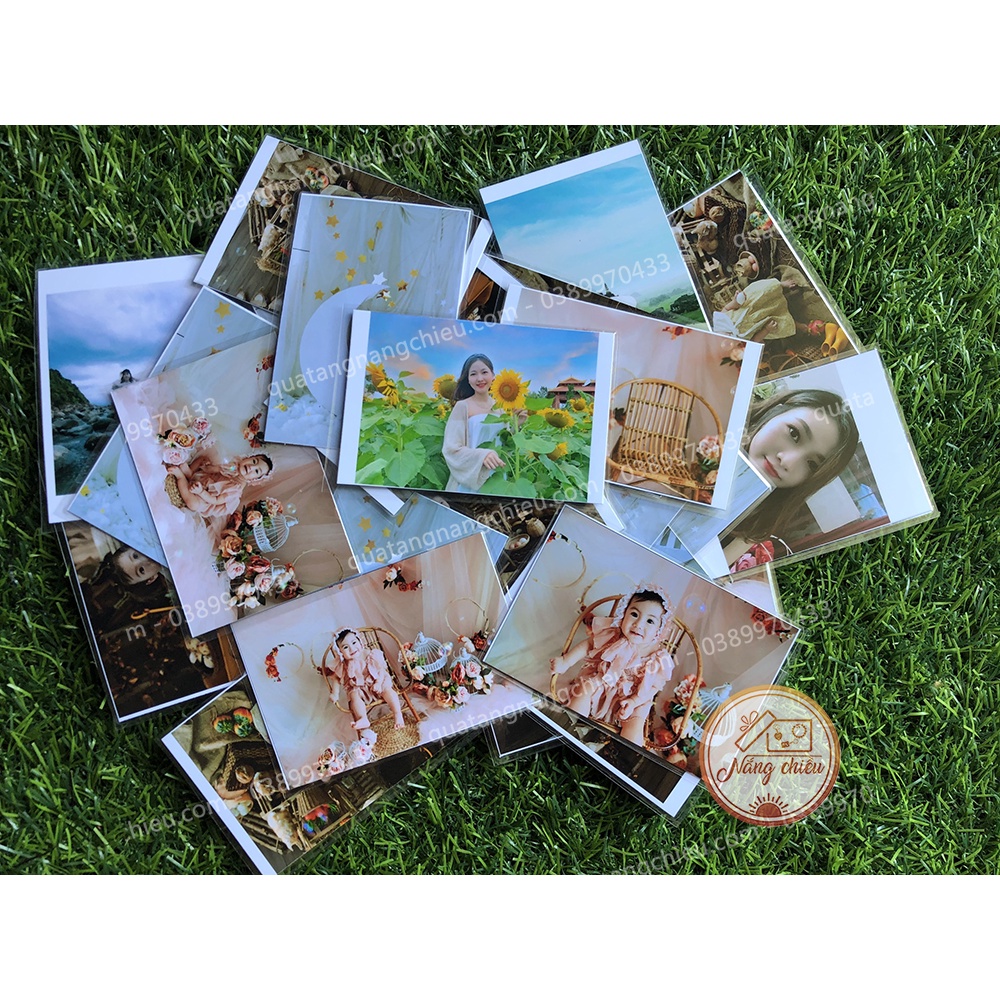 Combo 100 tấm ảnh in ép plastic 2 mặt tràn viền - size 6x9cm - in theo yêu cầu