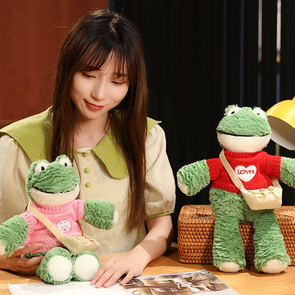 Túi Đeo Chéo Hình Ếch Nhồi Bông Hoạt Hình Đáng Yêu