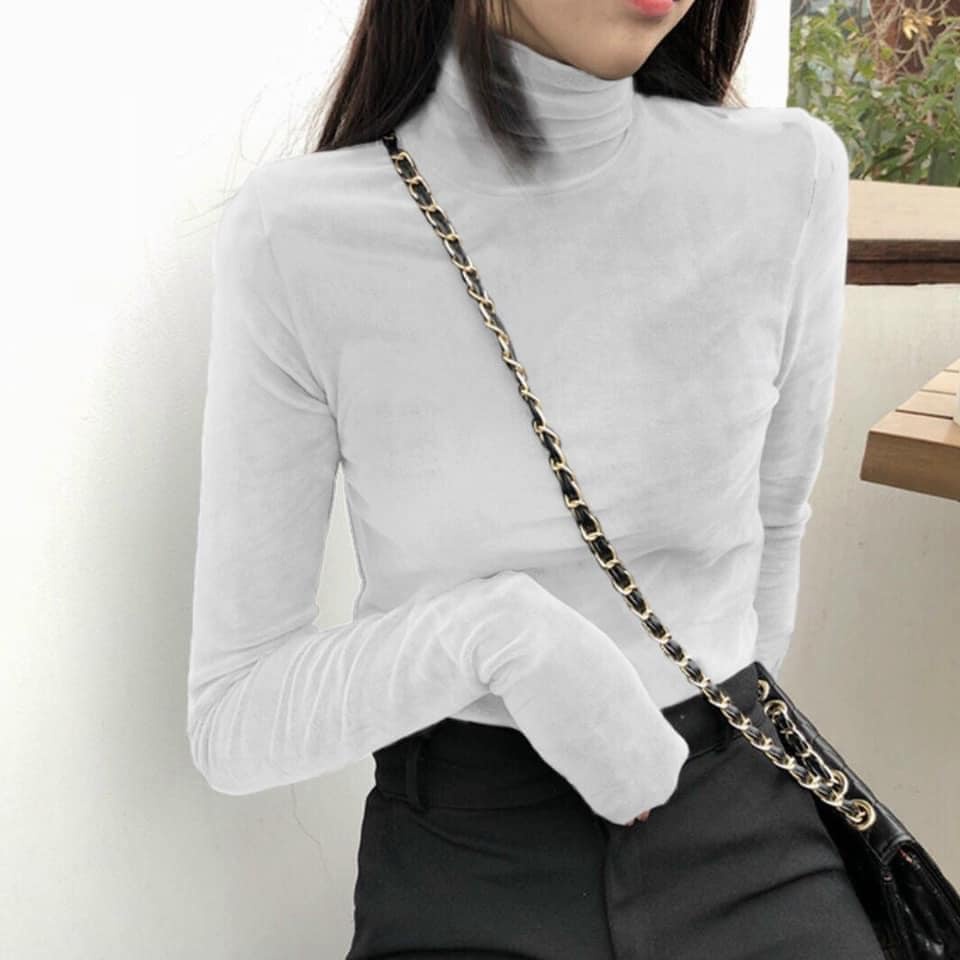 Áo nhung giữ nhiệt cổ cao siêu đẹp