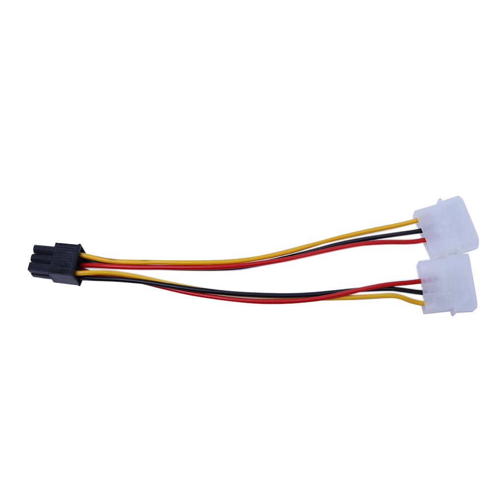 Bộ 10 dây cáp nối 2 cổng Molex 4-Pin sang 1 PCI-E 6-pin