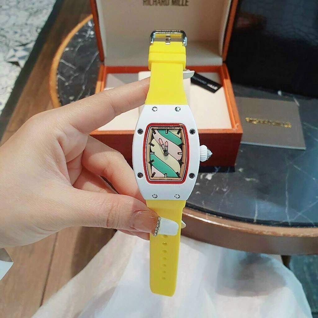 Đồng hồ nữ dây silicon Richard mille sang trọng thiết kế nhỏ gọn đủ màu, full box, bảo hành 12 tháng