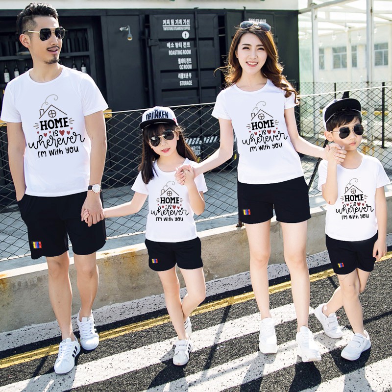 Áo thun gia đình thiết kế dễ thương độc đáo - Family M728