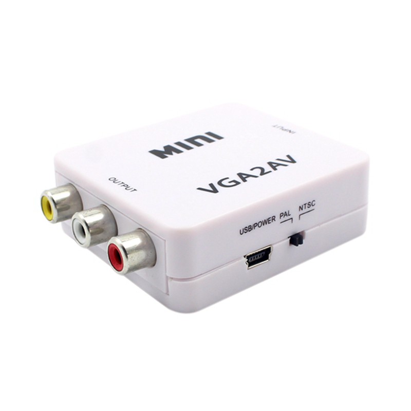 Bộ Chuyển Đổi Vga Sang Av Mini Hỗ Trợ 1080p Vga2Av