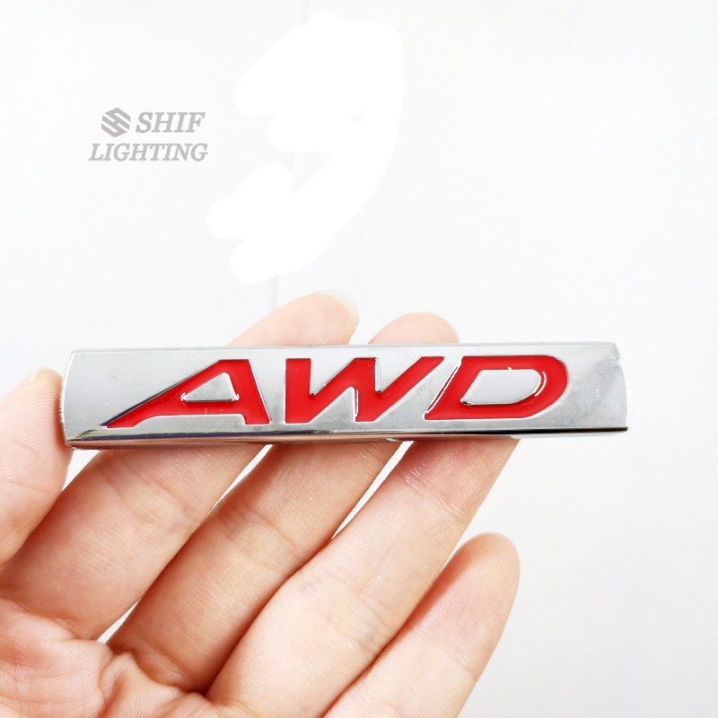Miếng logo dán an chữ AWD bằng kim loại cá tính dành cho xe Mazda