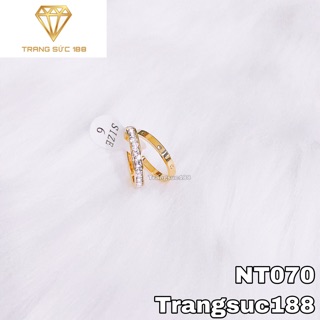 Nhẫn titan ko đEn 2 chiếc NT070