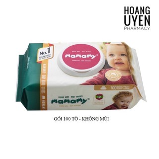Khăn ướt Mamamy - Hộp 100 tờ có nắp