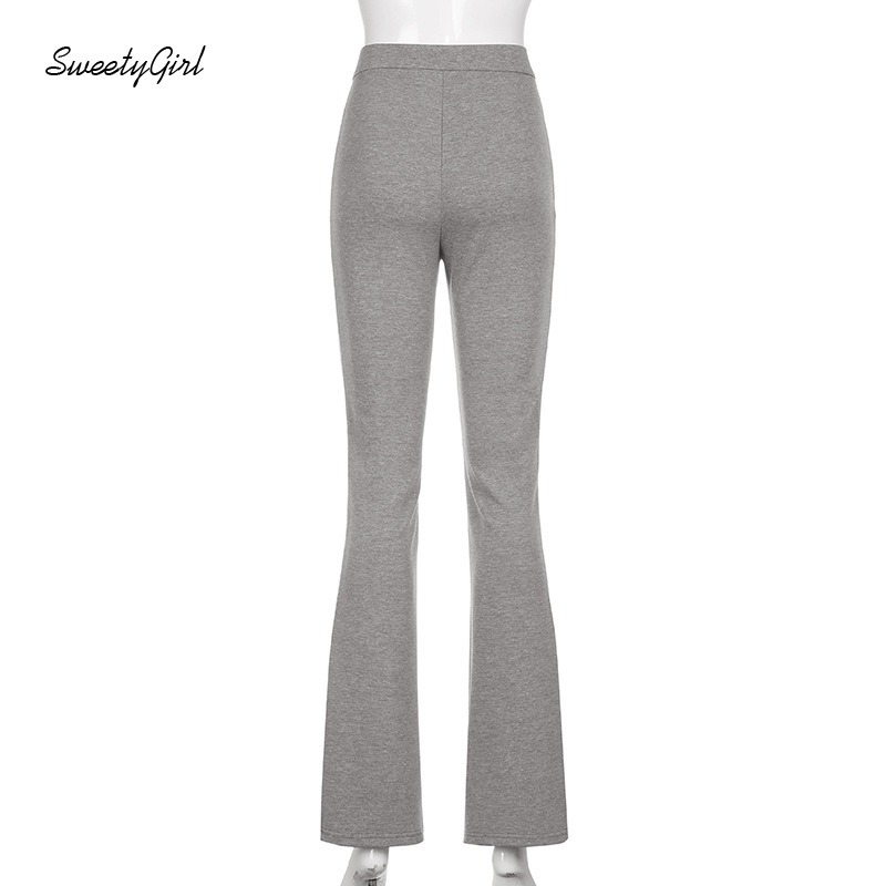 Quần Thể Thao Nữ Dài Lưng Cao Ống Rộng Thời Trang