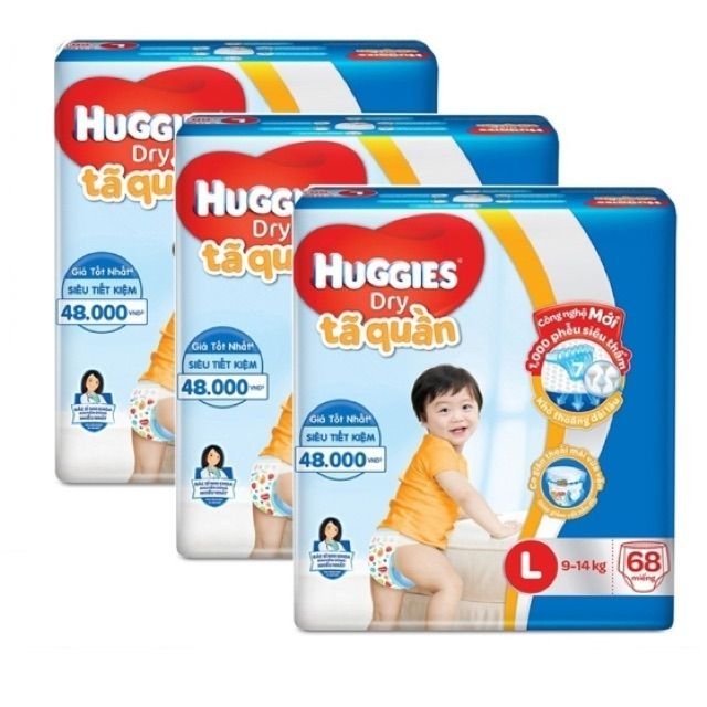 Tã quần Huggies L54/L68/L36/XL48/XL62/M74