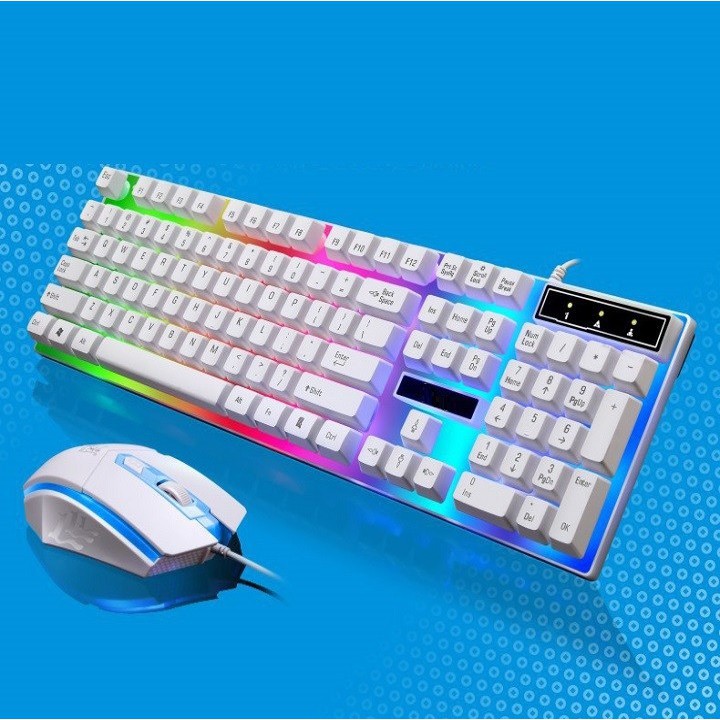 Bộ Bàn Phím kèm Chuột G21 ADBLink Có LED Giả Cơ , Chơi Game ( Màu Trắng ) | BigBuy360 - bigbuy360.vn