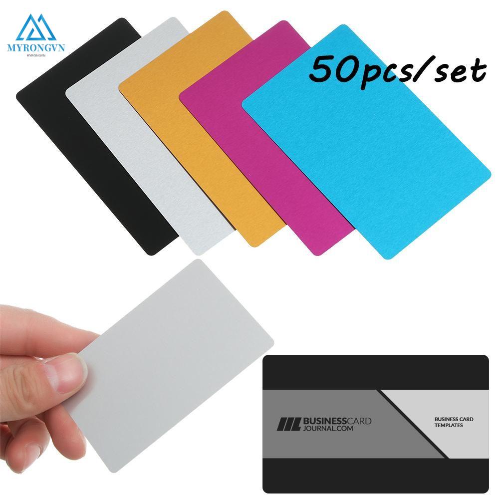 MYRONGOODS Blank Metal Business Card Customizable Portable Fashion New Art Craft
