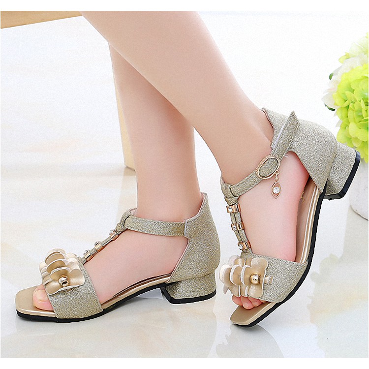 Dép Sandal Cao Gót Bé Gái Thời Trang từ 3 đến 13 tuổi - SD51