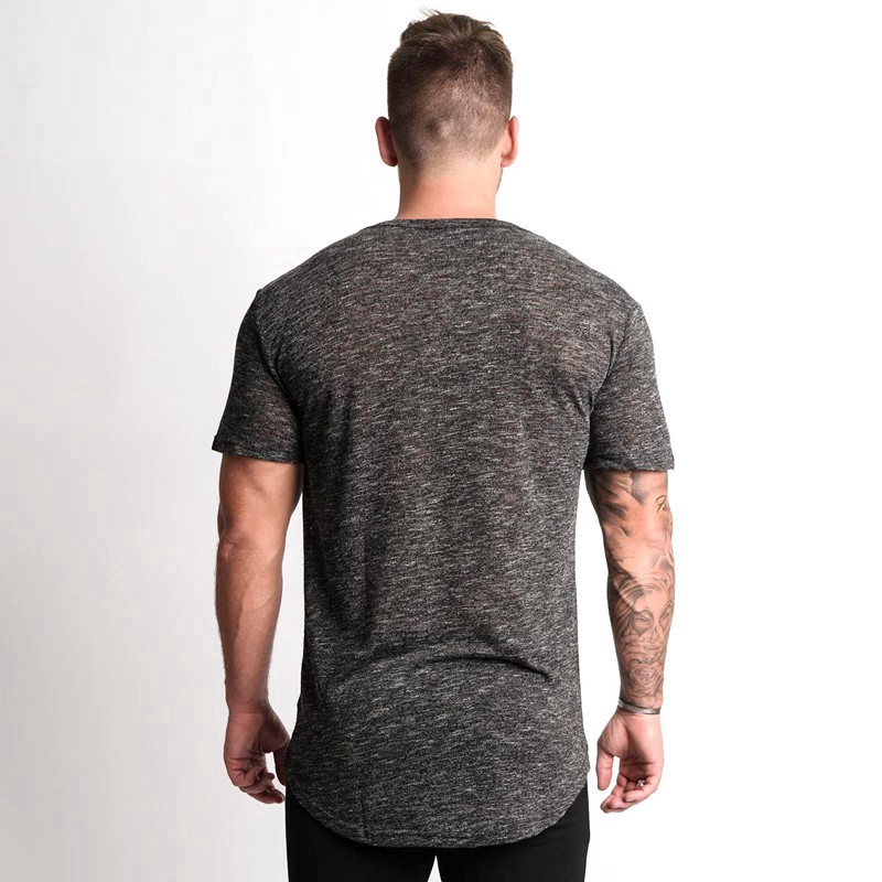 VQ Men's Cotton Shirt Sports Breathable Short-sleeved T-shirt Fashion Casual Top