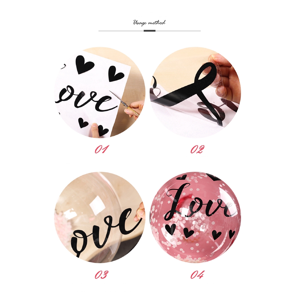 Bộ 15 Miếng Dán 18-36&quot; Trong Suốt Dùng Trang Trí Tiệc Cưới